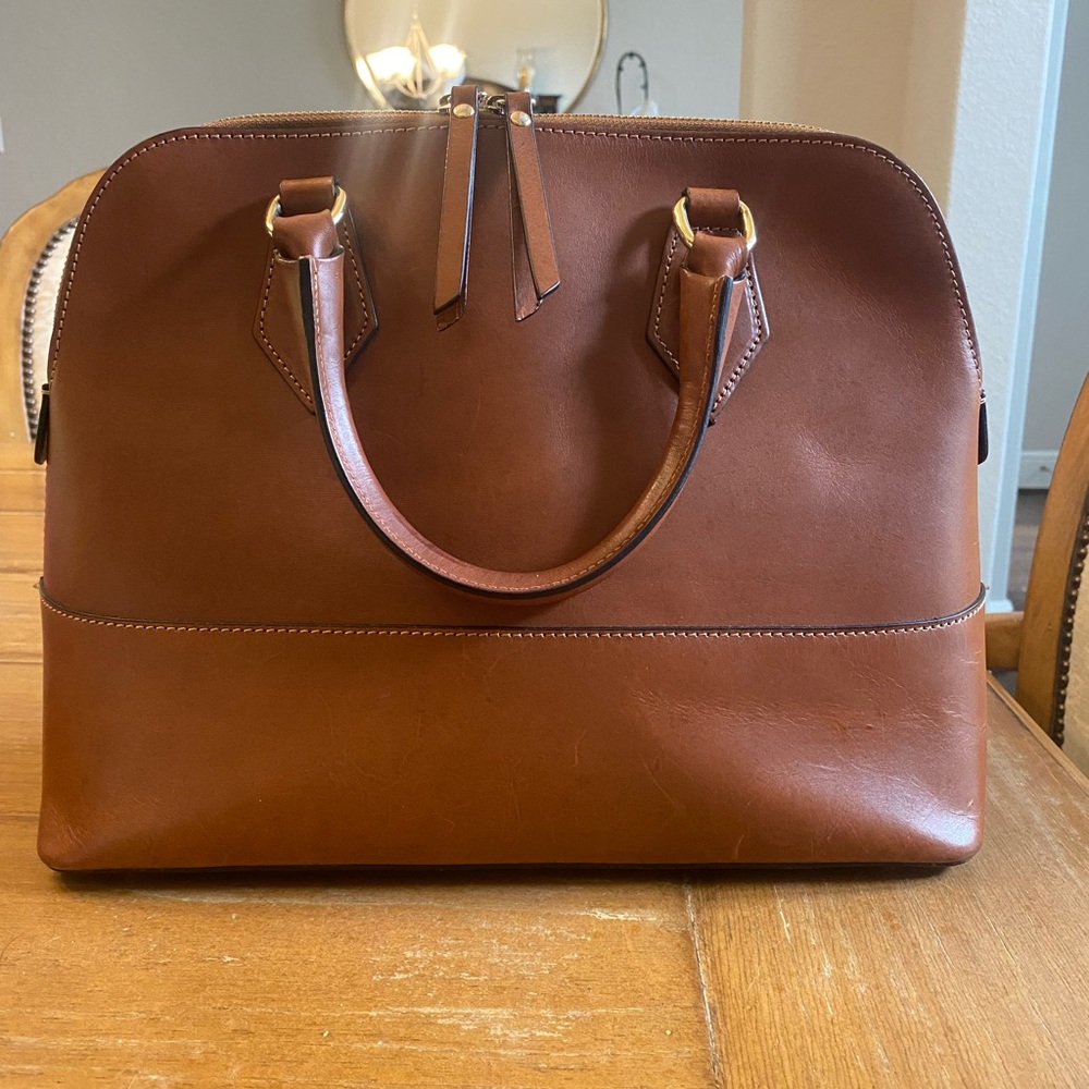 Baldrini Cognac Leather Handbag